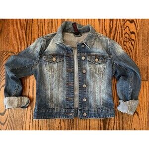 Women's Almost Famous Faded Blue Jean Jacket - Size Small